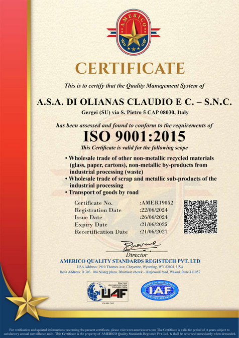 Certificazione Qualità